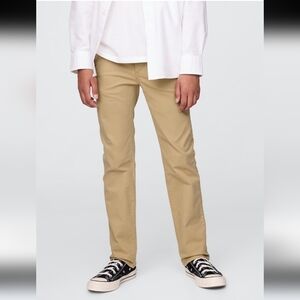 GAP 2 Pair of Boy's Straight-Fit Stretch Khaki Uniform Pants